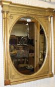 A 19th Century gilt framed oval pier glass CONDITION REPORTS Size of frame at