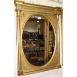 A 19th Century gilt framed oval pier glass CONDITION REPORTS Size of frame at