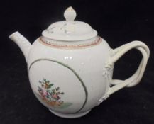 A Chinese Qianglong porcelain teapot of squash form,