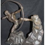 AFTER ANTOINE BOURDELLE "Archer on rocks taking aim",