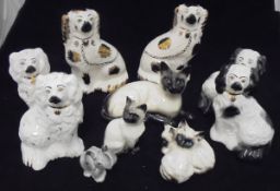 A pair of Beswick "Staffordshire spaniel figures" (1378/6),