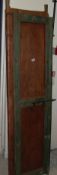 A pair of painted wooden Indian style cupboard doors