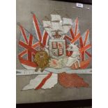 A British Royal heraldic crest needlework study