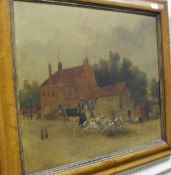 19TH CENTURY ENGLISH SCHOOL in the manner of JAMES POLLARD "The Bath Stagecoach leaving a Coach