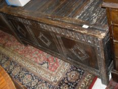 An early 18th Century oak coffer,