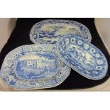 A Rogers Oriental scenery with zebra pattern meat dish, a Baker,