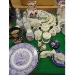 A collection of various china wares to include and Ashworth brothers Petersburgh pattern plate,