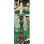 A brass table lamp in the Italian Rococo taste,