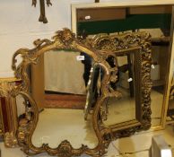 A selection of various wall mirrors to include sunburst framed mirror with convex glass,