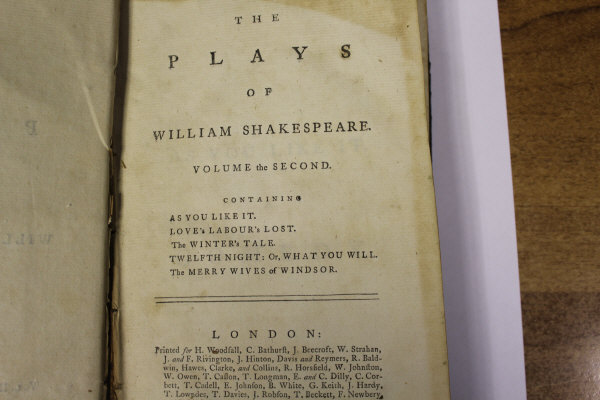 WILLIAM SHAKESPEARE "The Plays of William Shakespeare", a set of eight volumes, published London, - Image 10 of 41