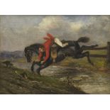 WIDDUS ? "Hunting Scenes with Huntsman on horseback", oil on canvas, a pair,