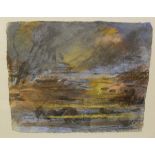 RICHARD ROBBINS (1927-2009) "Highgate Pond", pastel and mixed media, signed bottom right,