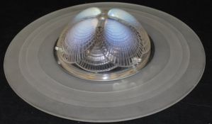 A René Lalique "Coquilles" pattern ceiling light or plafonier,