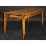 A 19th Century French cherrywood farmhouse kitchen table,