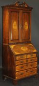 An early 19th Century mahogany bureau bookcase,