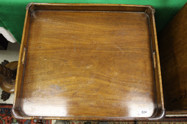 A George III mahogany tray top night table, - Image 3 of 7