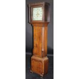 An oak long case eight day clock,