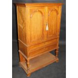 A circa 1900 satinwood cabinet,