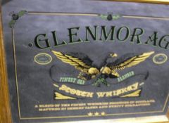 A framed "Glenmorag Scotch Whisky" advertising mirror,