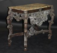 A 19th Century and later console table in the 17th Century Rococo manner,