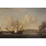 JOHN THOMAS SERRES (1759-1825) "Naval engagement off Leghorn",