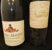 Chateau Margaux Premier Grand Cru Classê 1970 75cl x 3 and Côte-Rôtie M Chapoutier 1990 75cl x 2