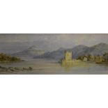 ATTRIBUTED TO GEORGE F WHITE "Ross Castle Killarney", watercolour, unsigned,