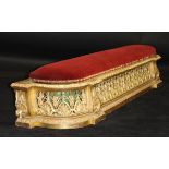 A carved giltwood and gesso jardinier in the early 19th Century manner,