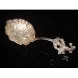 An 18th Century Continental white metal caddy spoon,