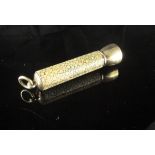 A 9 carat and shagreen cased cigar piercer by S. Mordan & Co.