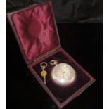 A Victorian silver mounted ladies pocket watch,