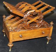 An early 19th Century rosewood canterbury after a design by J C Loudon,