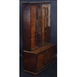 A Victorian mahogany bookcase cabinet,