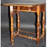 An 18th Century walnut single leaf side table,