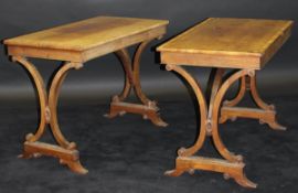 A pair of Regency rosewood centre tables,