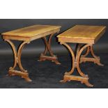 A pair of Regency rosewood centre tables,