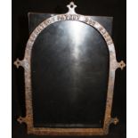 A 19th Century cast iron arch top kennel door frame,