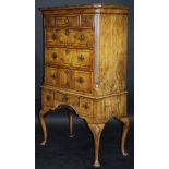 An early 18th Century walnut chest,