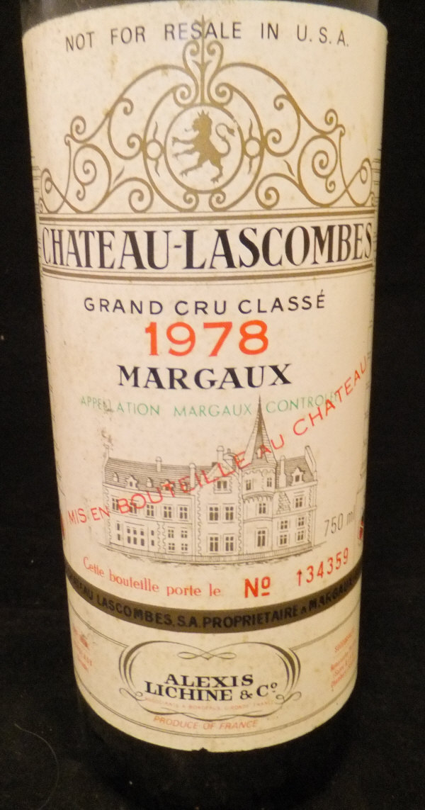 Chateau-Lascombes Grande Cru Classe Margaux 1978 75cl