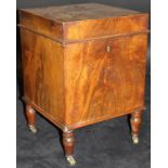 A 19th Century mahogany wine cooler of plain square form,