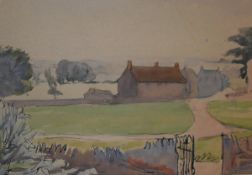 DAVID ROLT (1916-1985) "A village near Chipping Norton", possibly Daylesford or Chadlington,