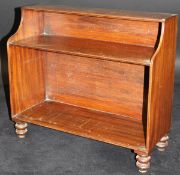 An early 19th Century mahogany dwarf open bookcase,