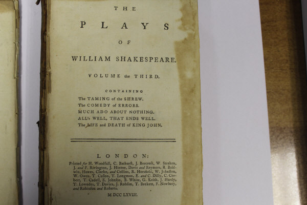 WILLIAM SHAKESPEARE "The Plays of William Shakespeare", a set of eight volumes, published London, - Image 14 of 41