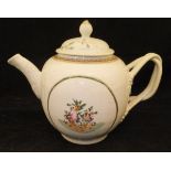 A Chinese Qianglong porcelain teapot of squash form,