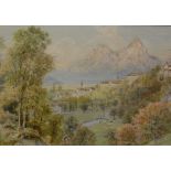 EBENEZER WAKE COOK (1843-1926) "The Mythen from Brunnen Lake of Lucern",