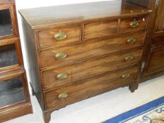 A Victorian mahogany chest of drawers,