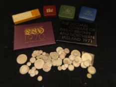 A collection of various Coin of the Realm including Victorian silver coinage,