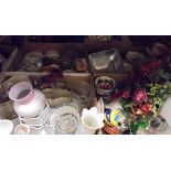 Six boxes of assorted miscellaneous kitchen wares to include bowls, vases,