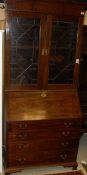 A 19th Century mahogany bureau bookcase,