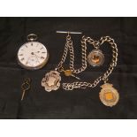 A Victorian silver cased open face pocket watch, the movement by J W Benson of London,